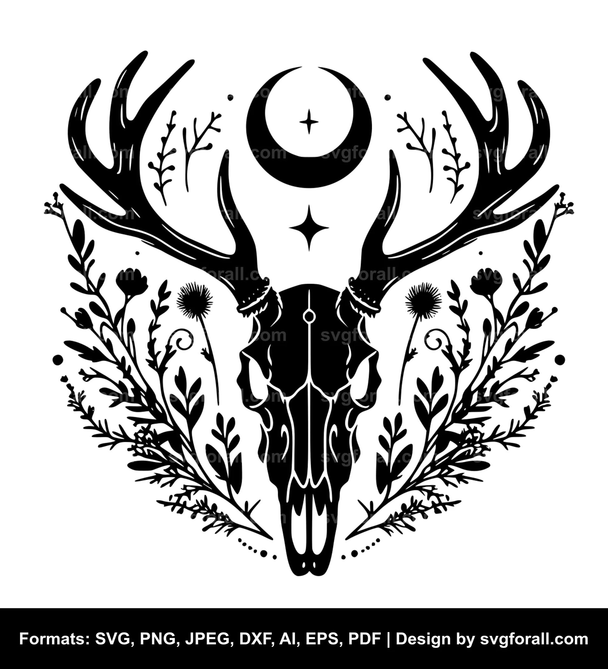 Deer Skull Cricut SVG