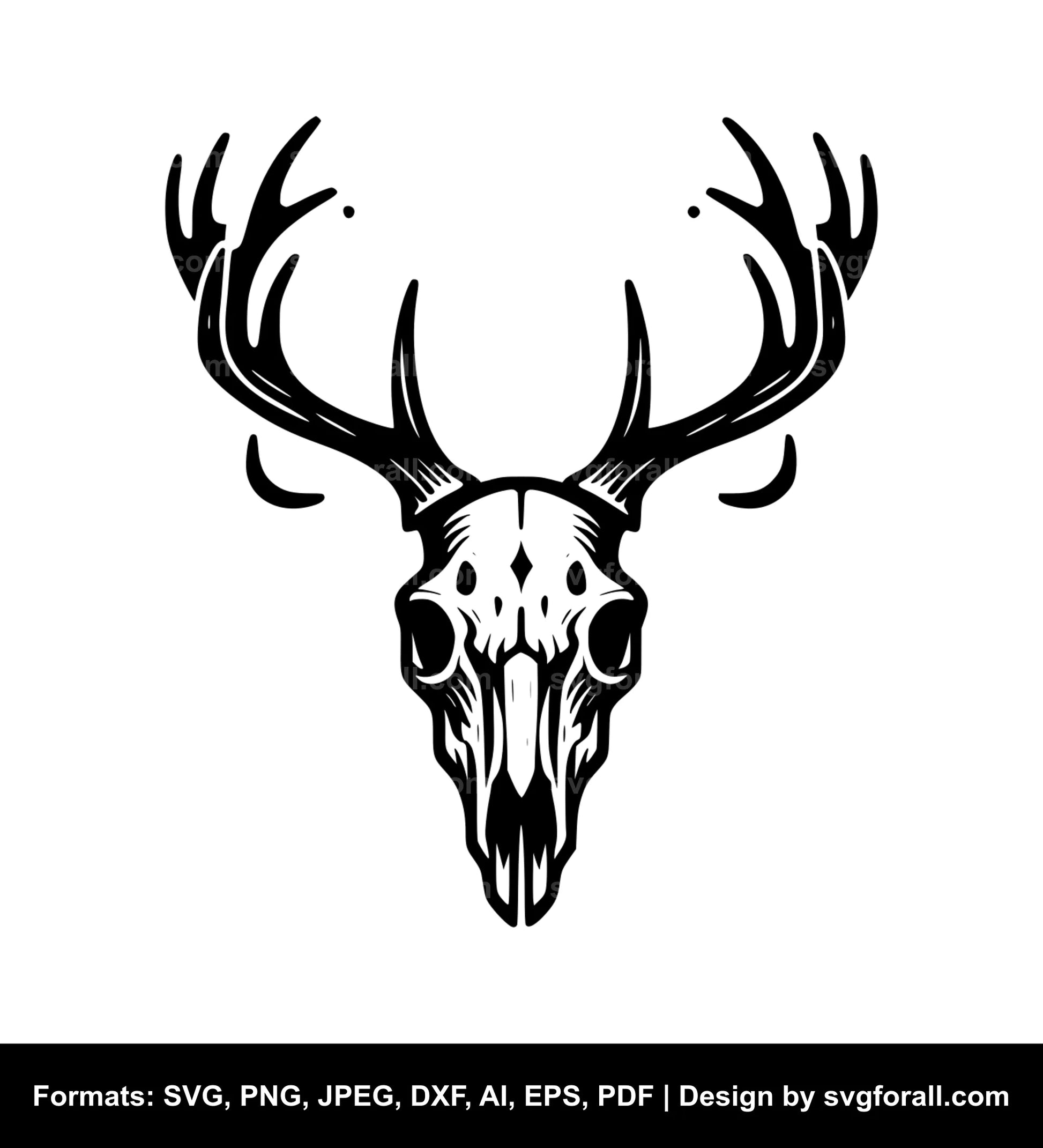 Deer Skull SVG Vector