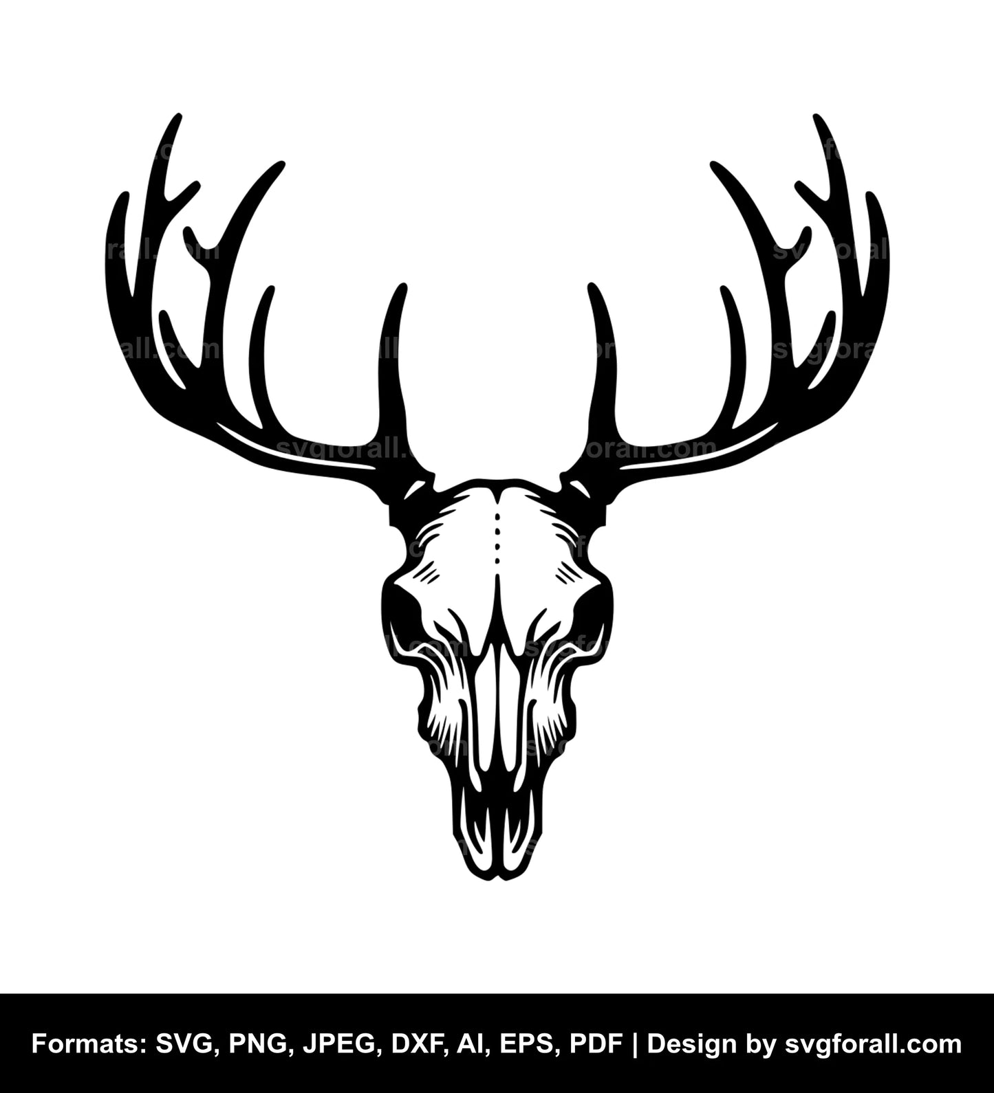 Deer Skull Vector SVG