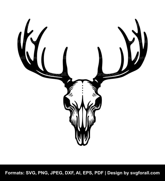 Deer Skull Vector SVG