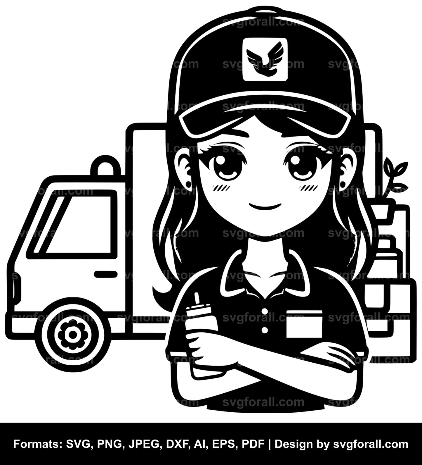 Delivery Girl SVG