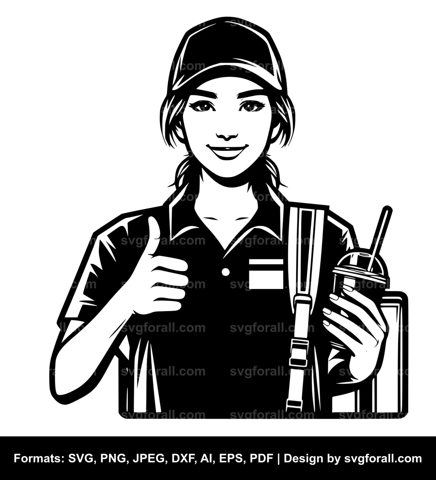 Delivery Girl SVG File