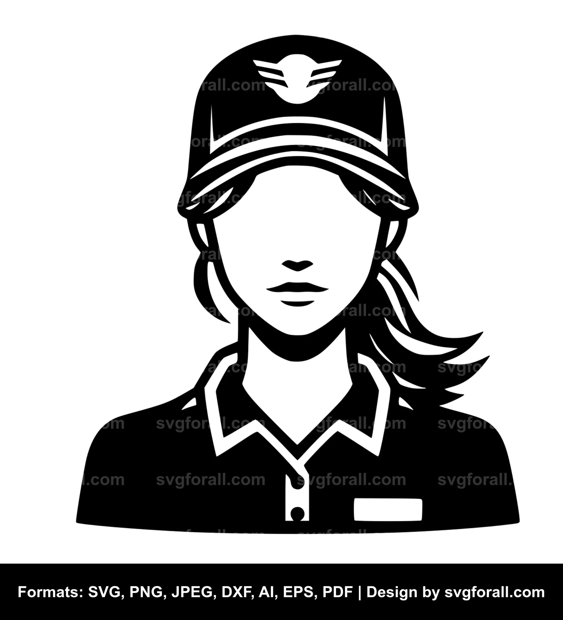 Delivery Girl SVG Vector