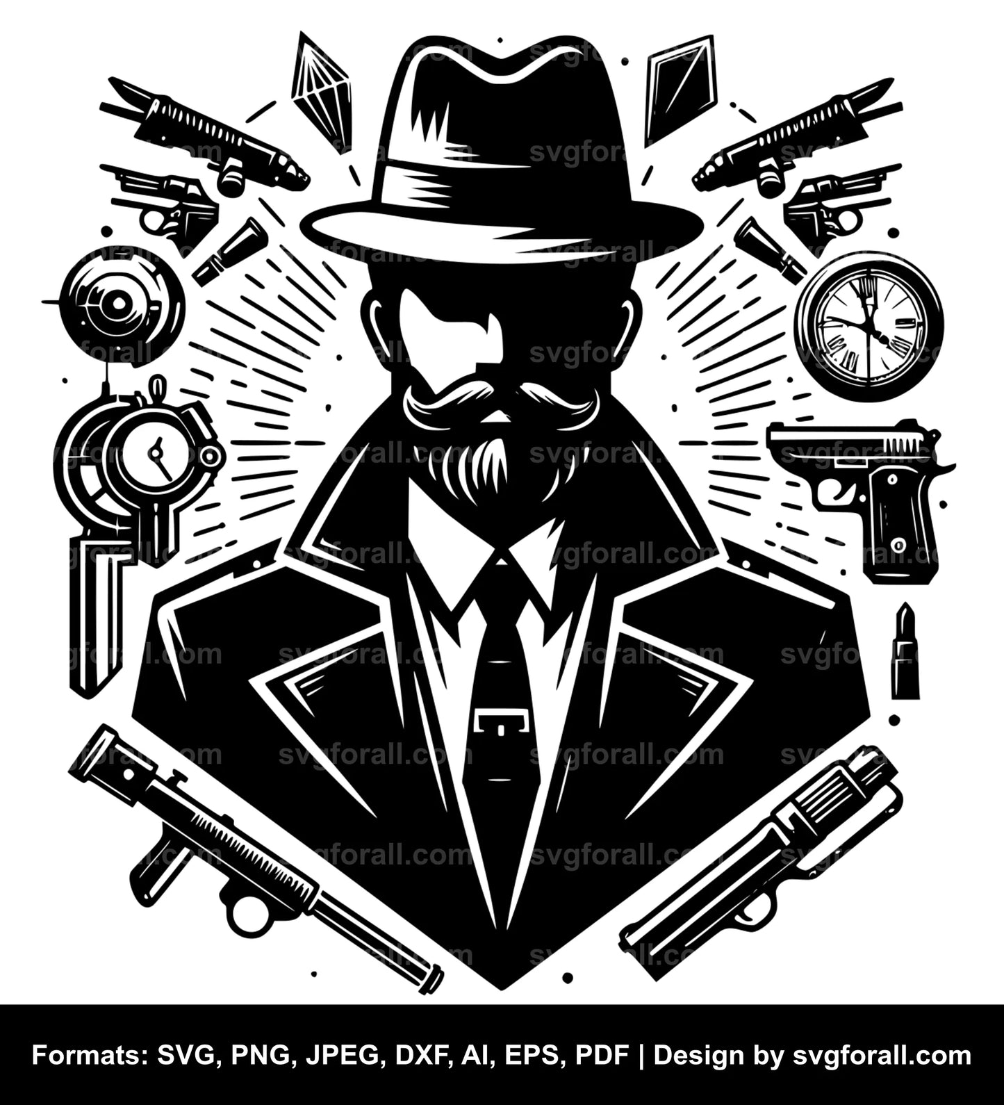 Detective Black SVG