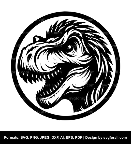 Dinosaur Face Clipart SVG