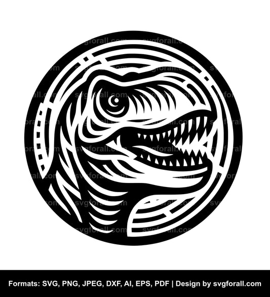 Dinosaur Face SVG