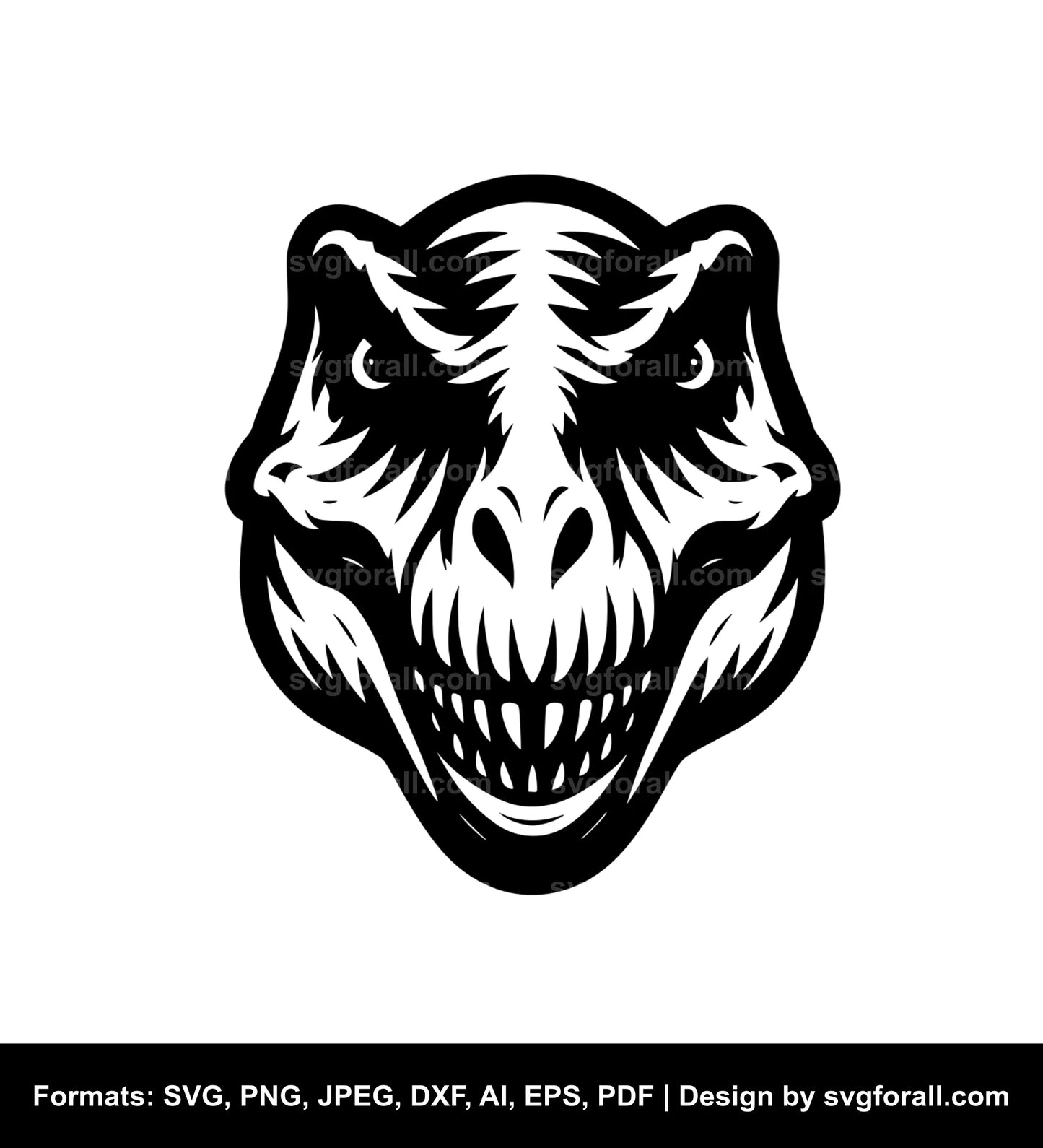 Dinosaur Face SVG Clip Art