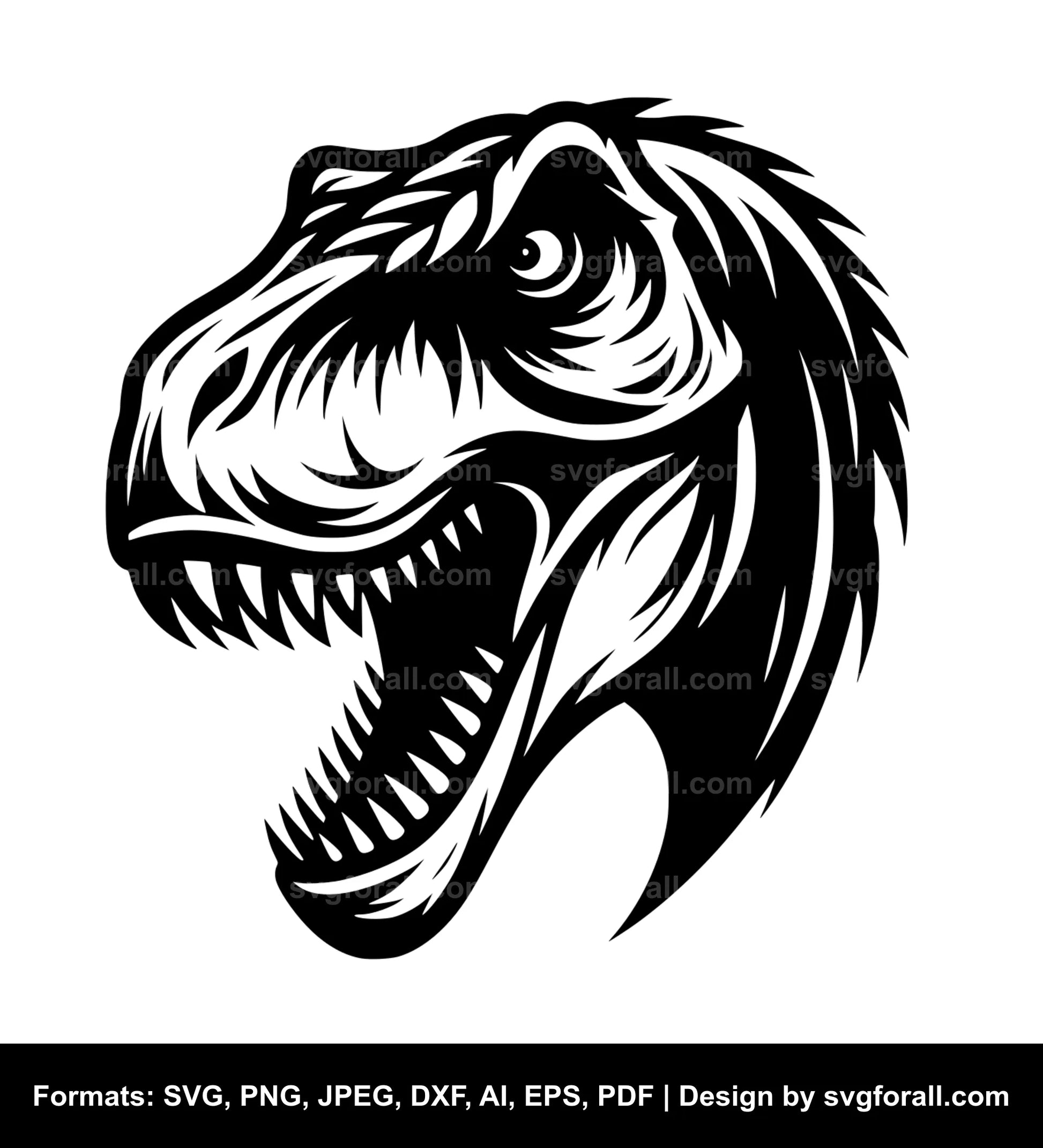 Dinosaur Face SVG Cut Files