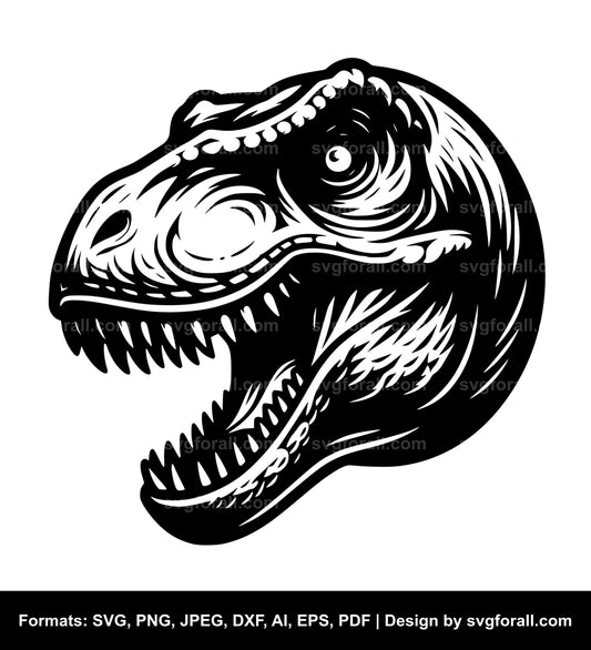 Dinosaur Face SVG File