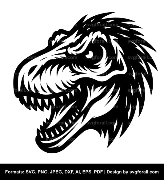 Dinosaur Face SVG PNG