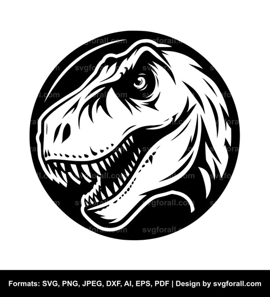 Dinosaur Face SVG PNG Image