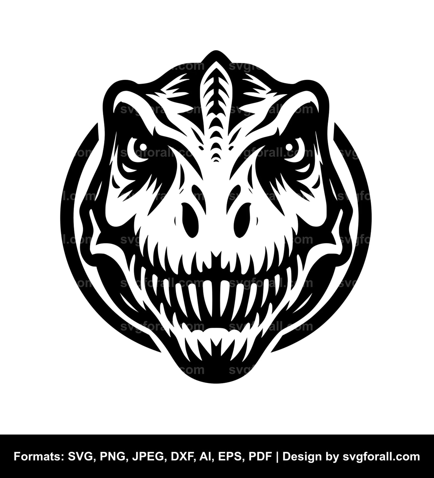 Dinosaur Face Vector SVG