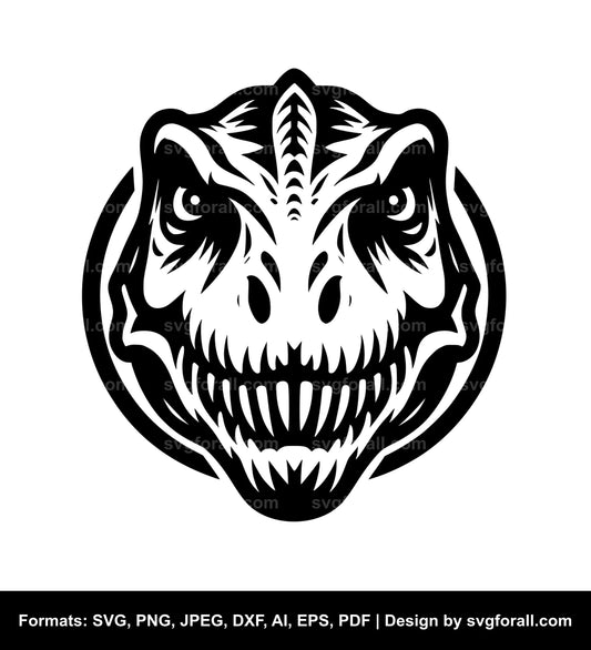 Dinosaur Face Vector SVG