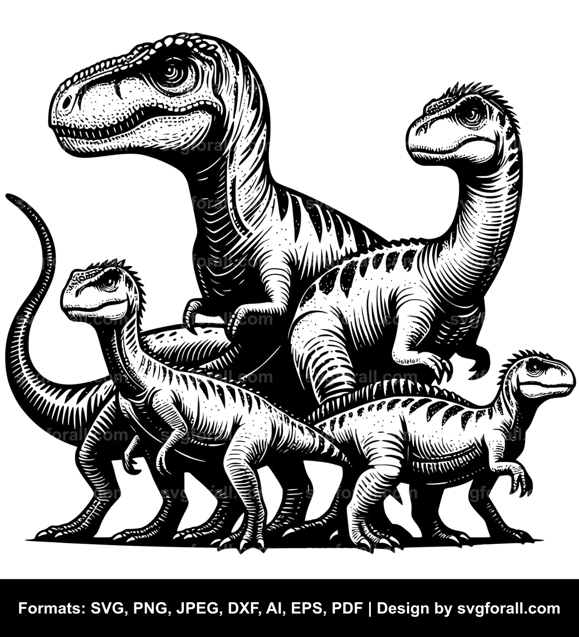 Dinosaur Family SVG