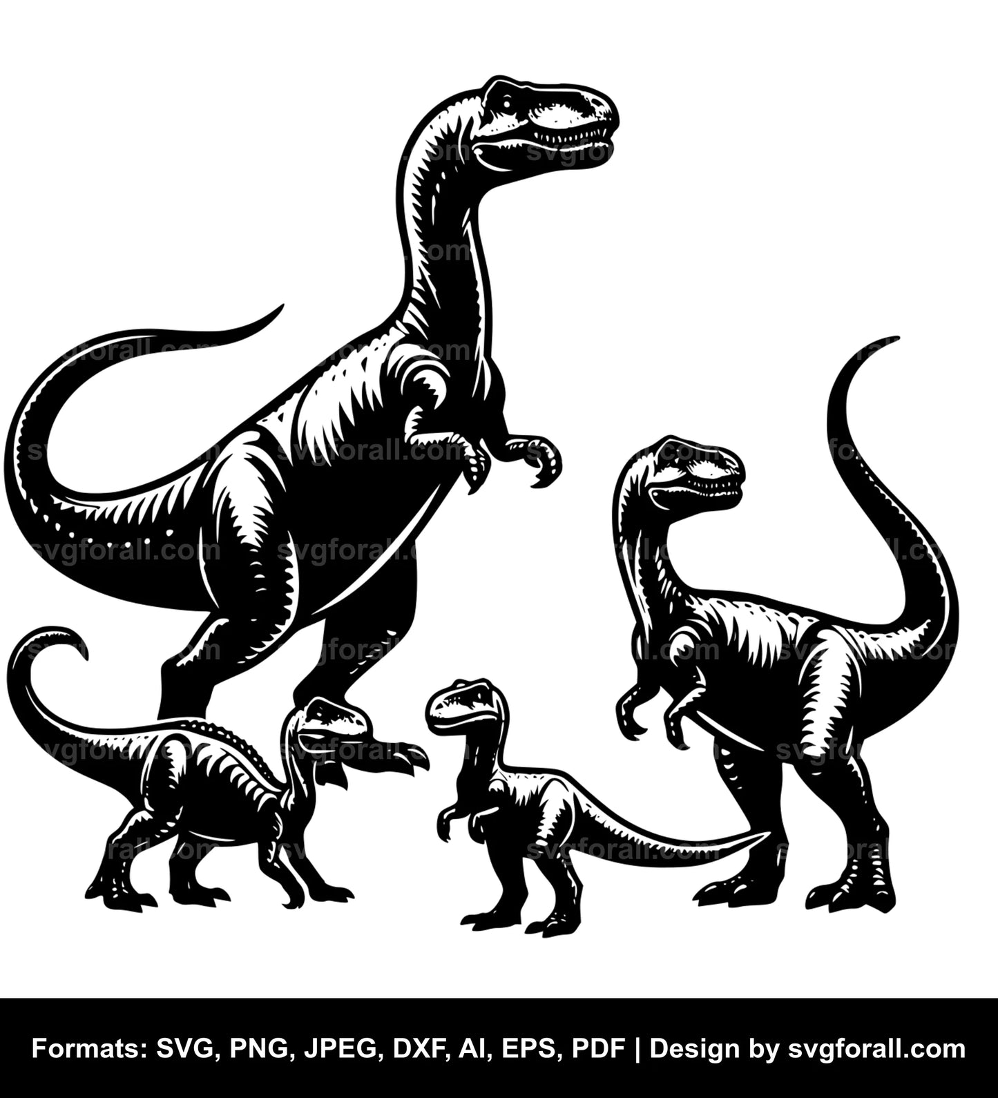 Dinosaur Family SVG File