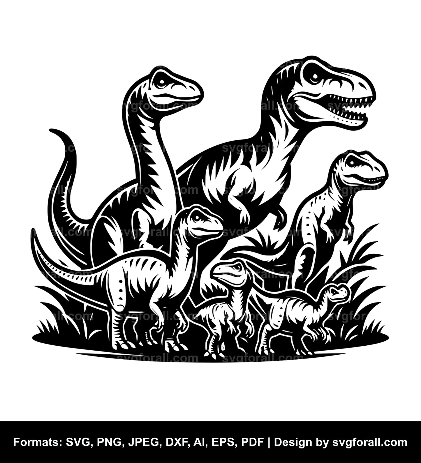 Dinosaur Family SVG PNG