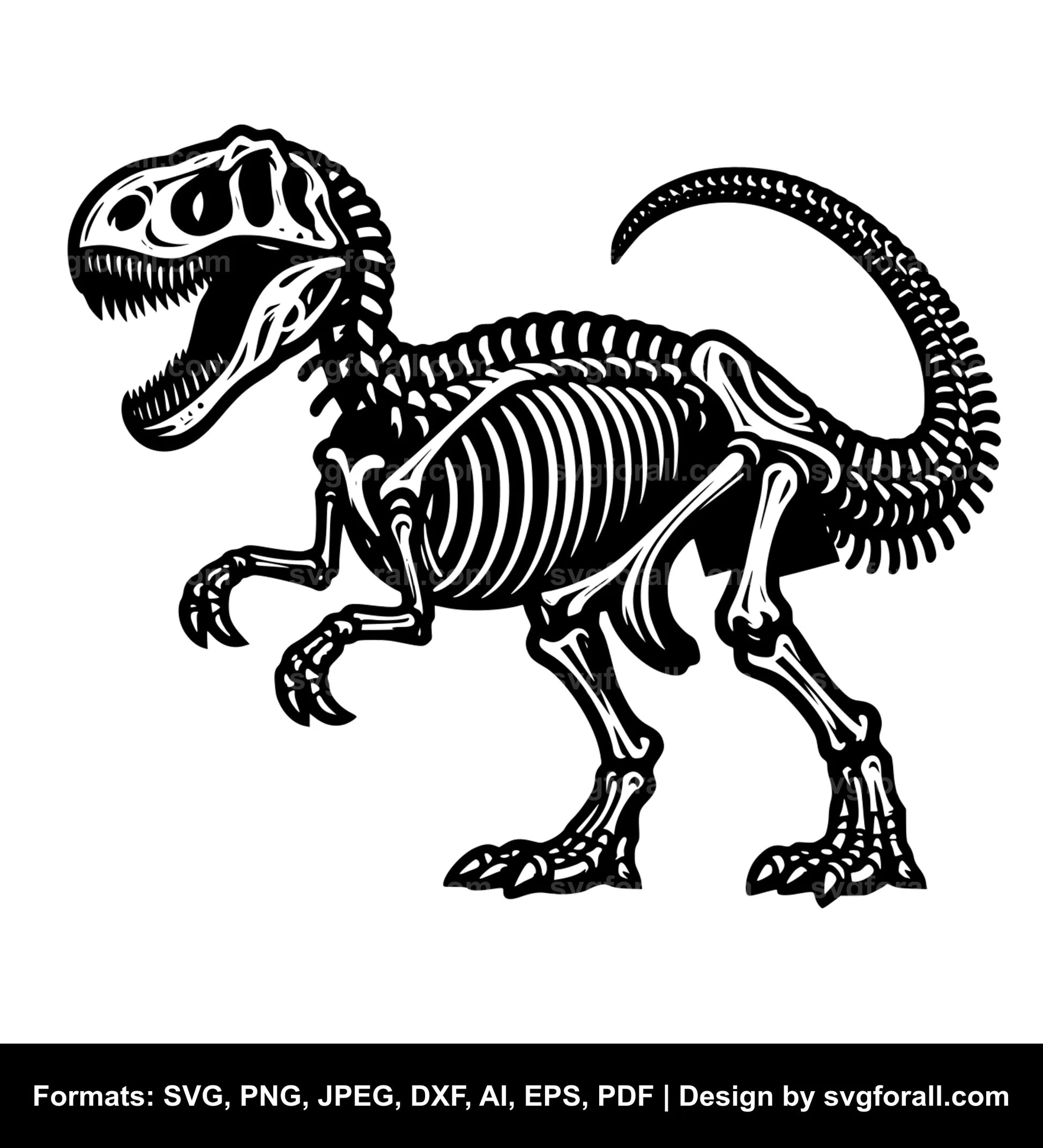 Dinosaur Skeleton SVG File