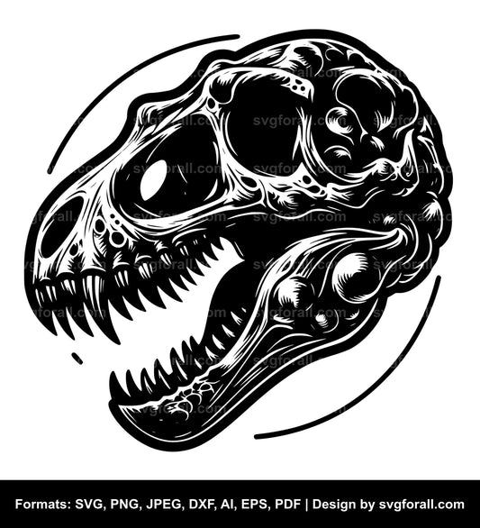 Dinosaur Skull Clipart SVG