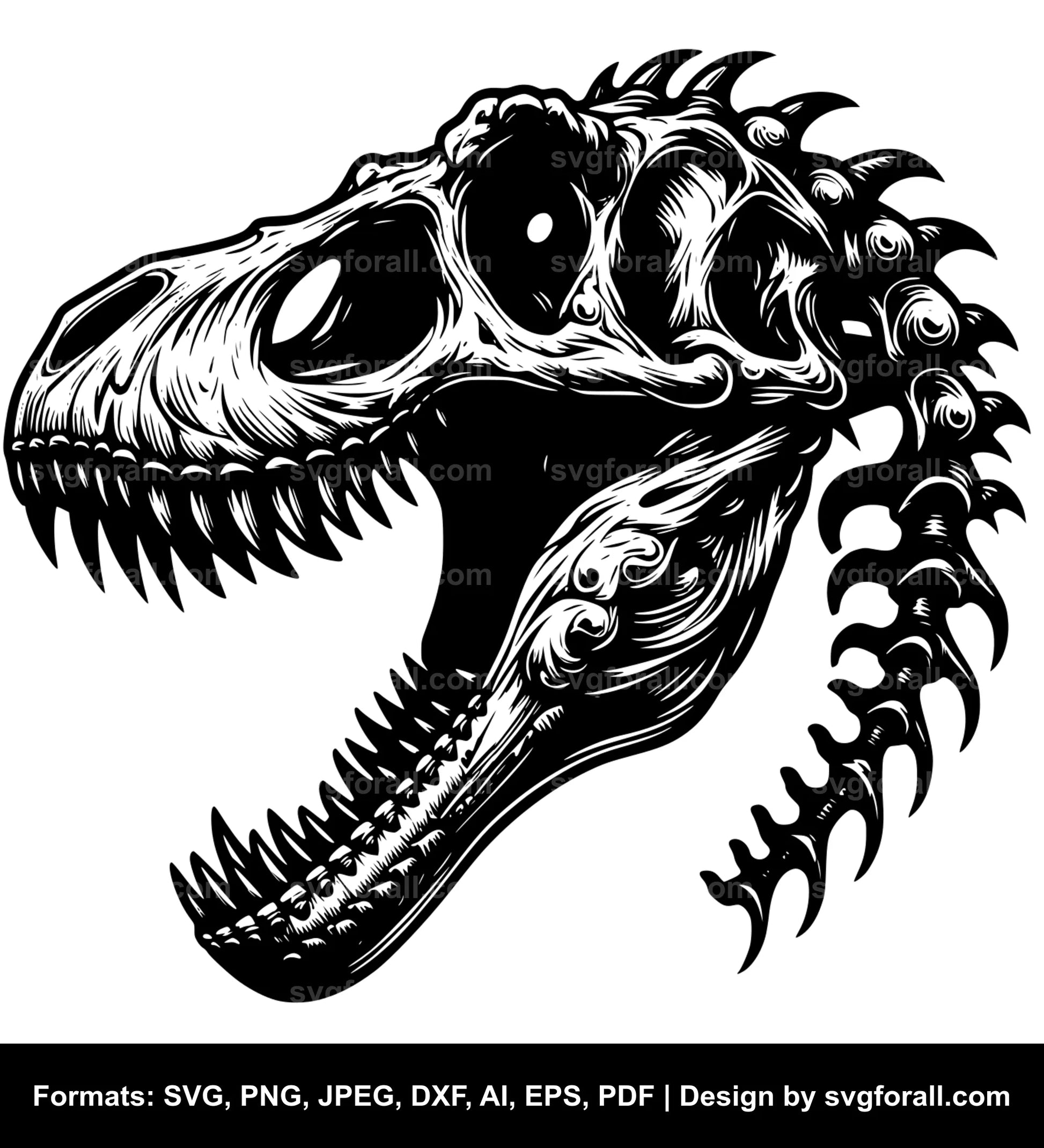 Dinosaur Skull SVG Design