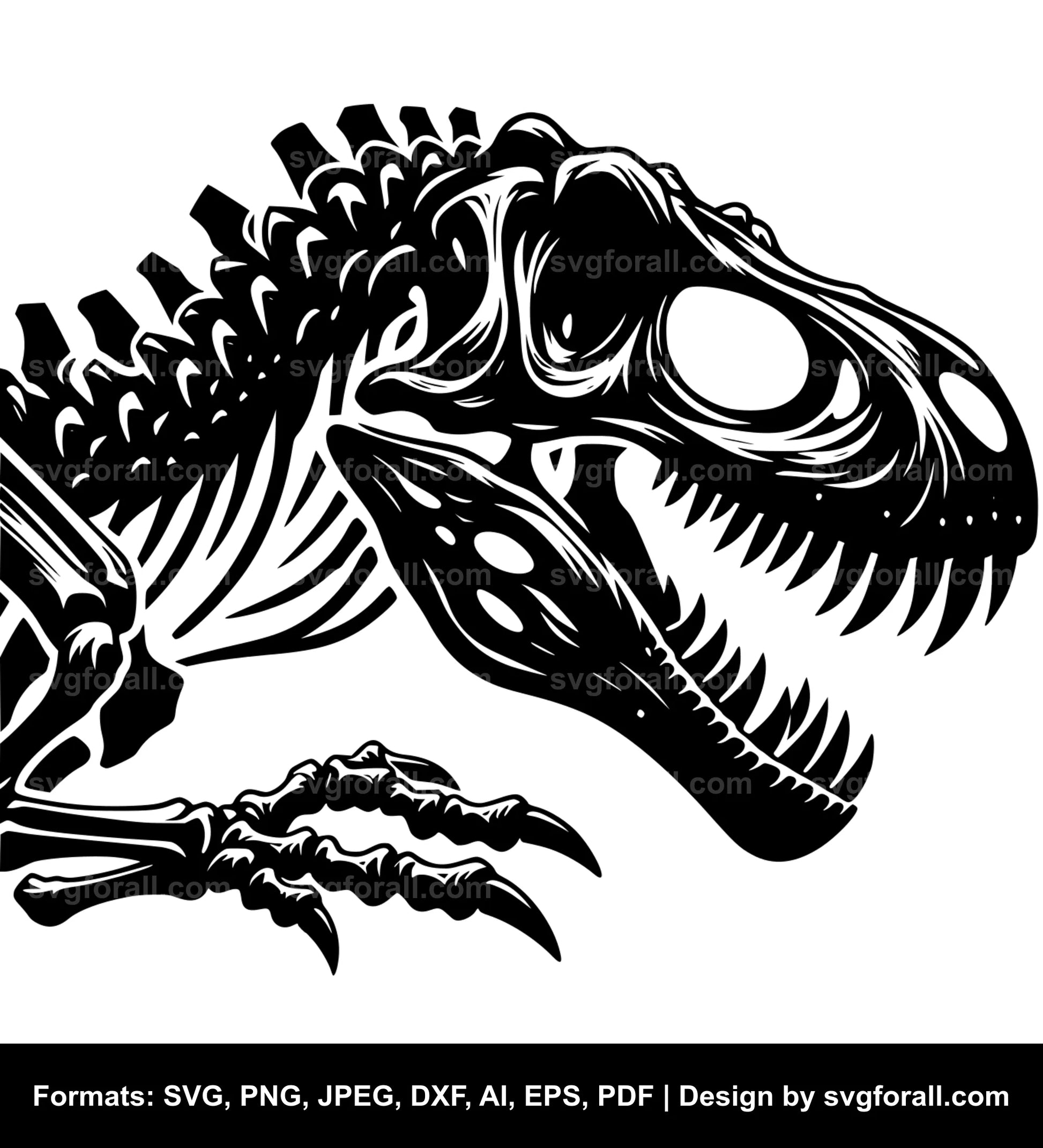 Dinosaur Skull SVG Vector