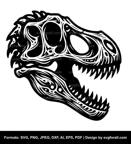 Dinosaur Skull Vector SVG