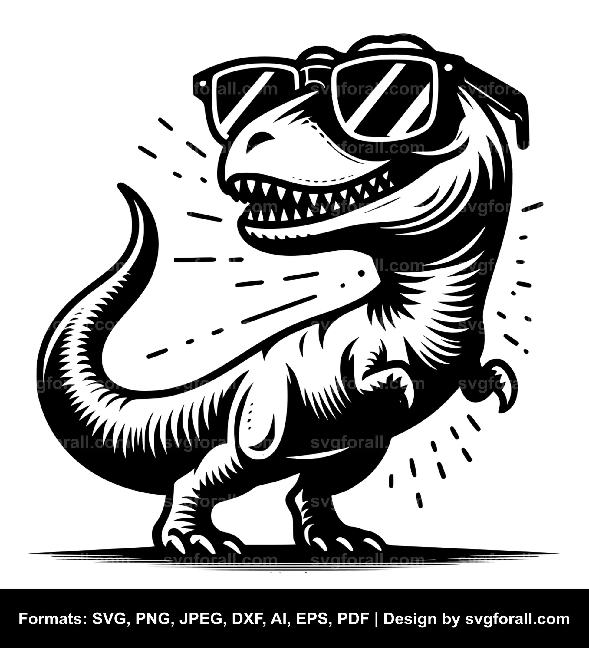 Dinosaur With Sunglasses SVG