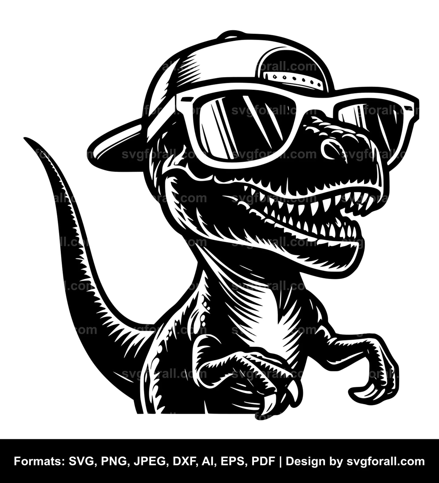 Dinosaur With Sunglasses SVG PNG