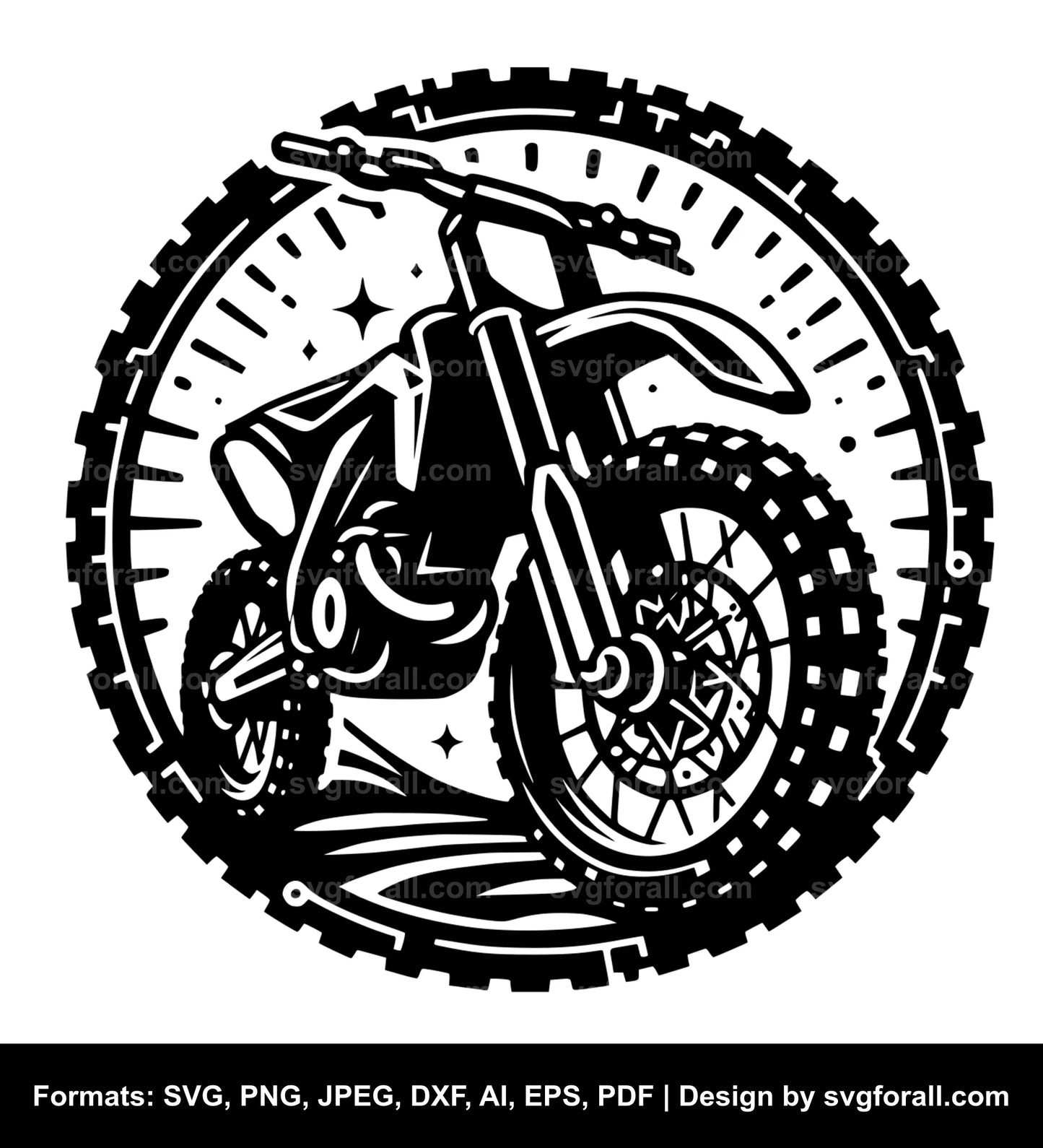 Dirt Bike Black SVG