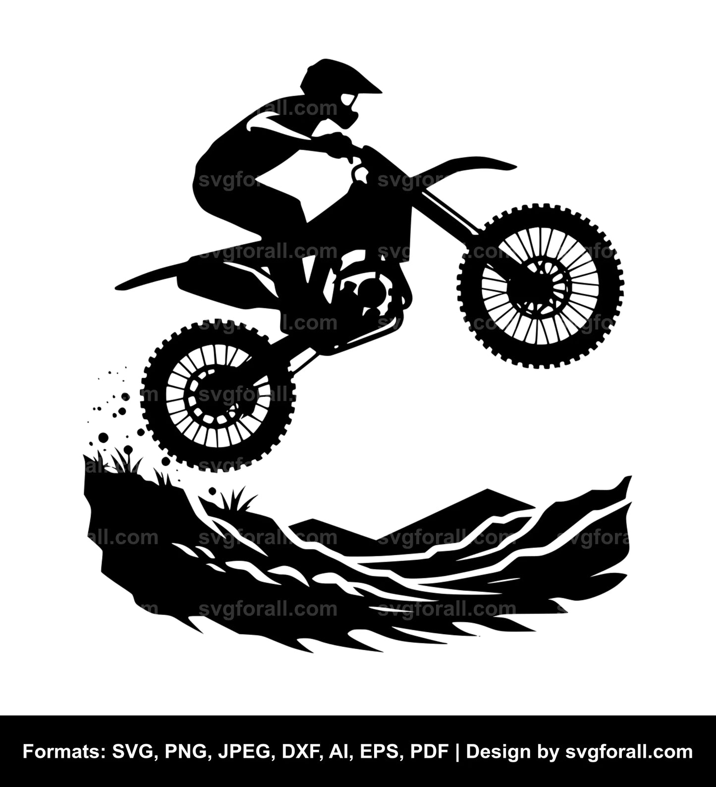 Dirt Bike Jump SVG