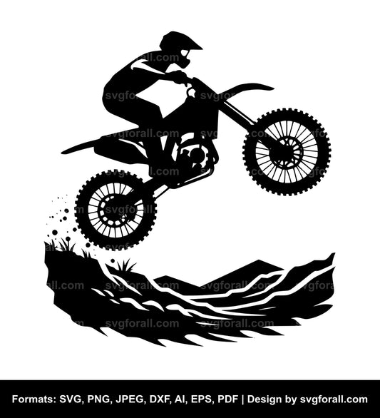 Dirt Bike Jump SVG