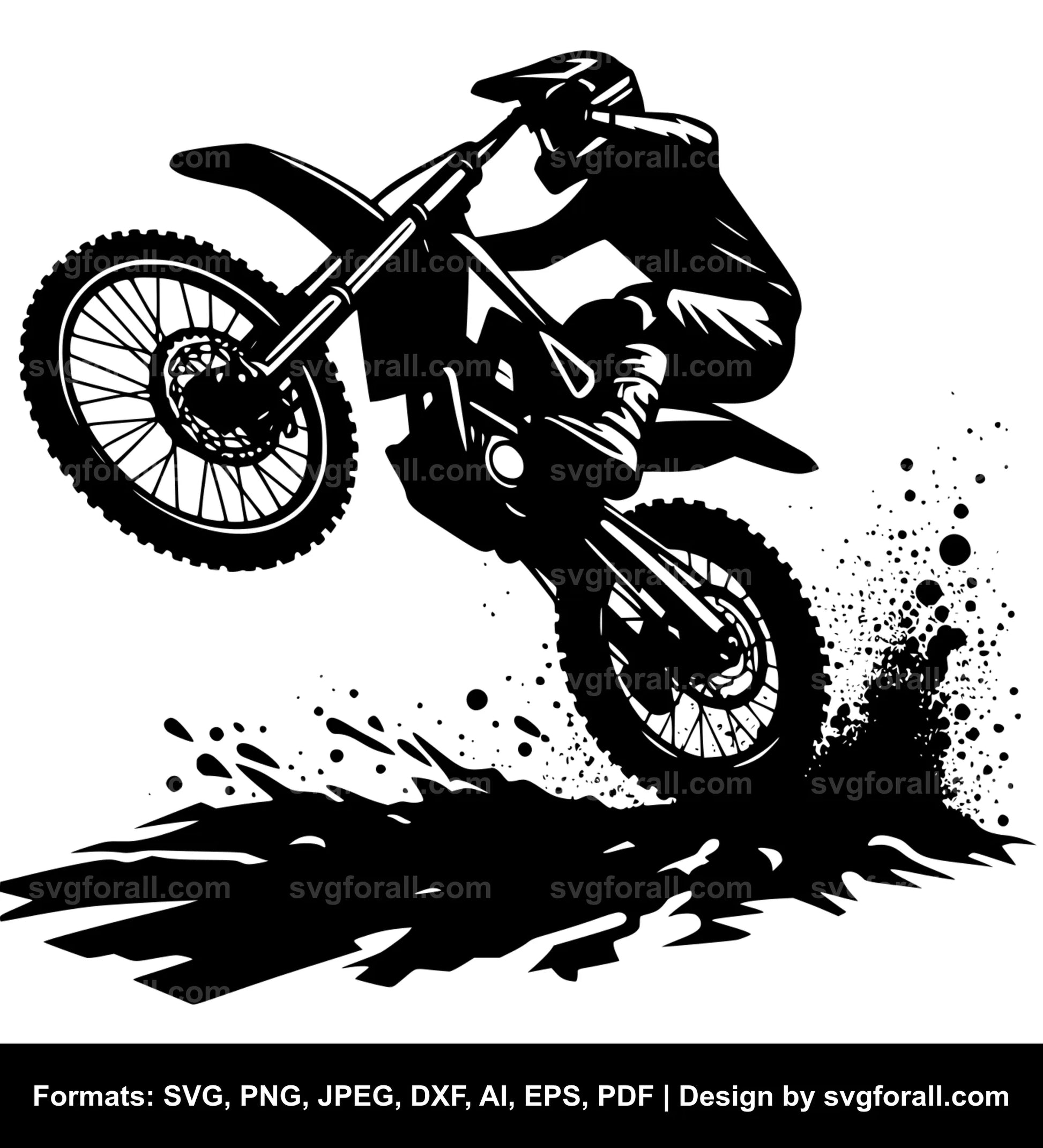 Dirt Bike Jump SVG PNG