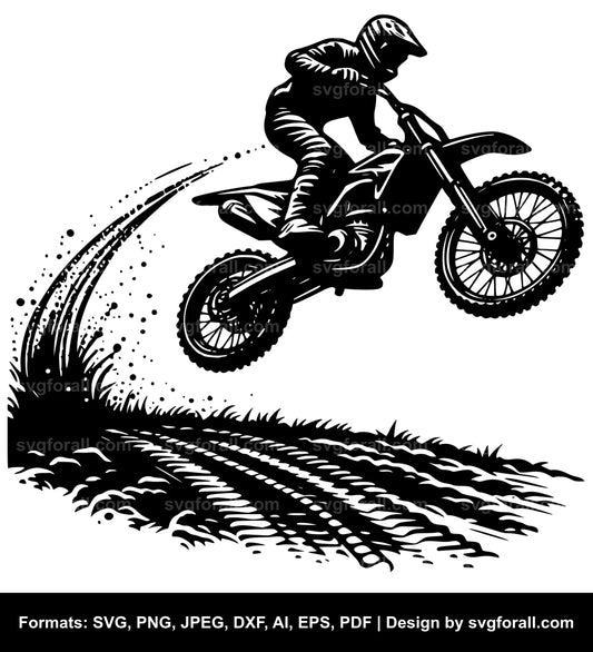 Dirt Bike Jump Vector SVG