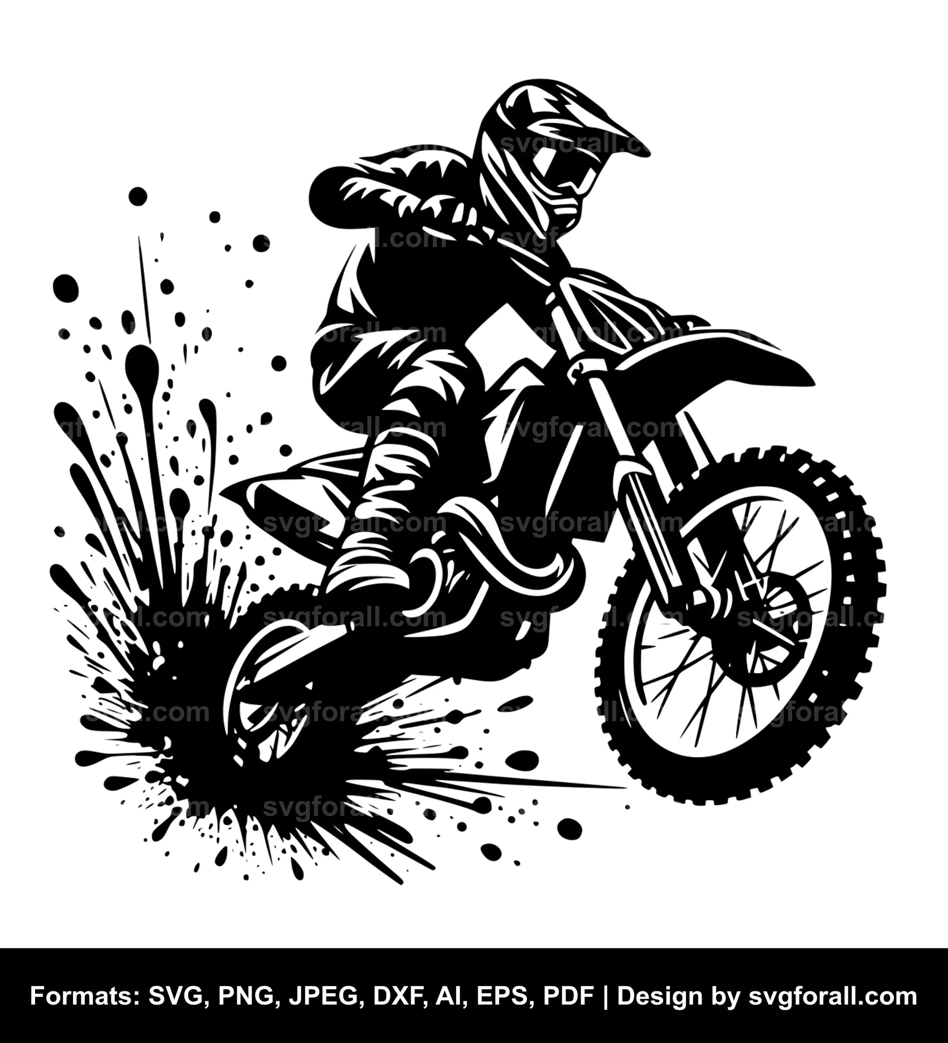 Dirt Bike Rider Cricut SVG