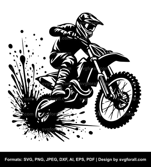 Dirt Bike Rider Cricut SVG