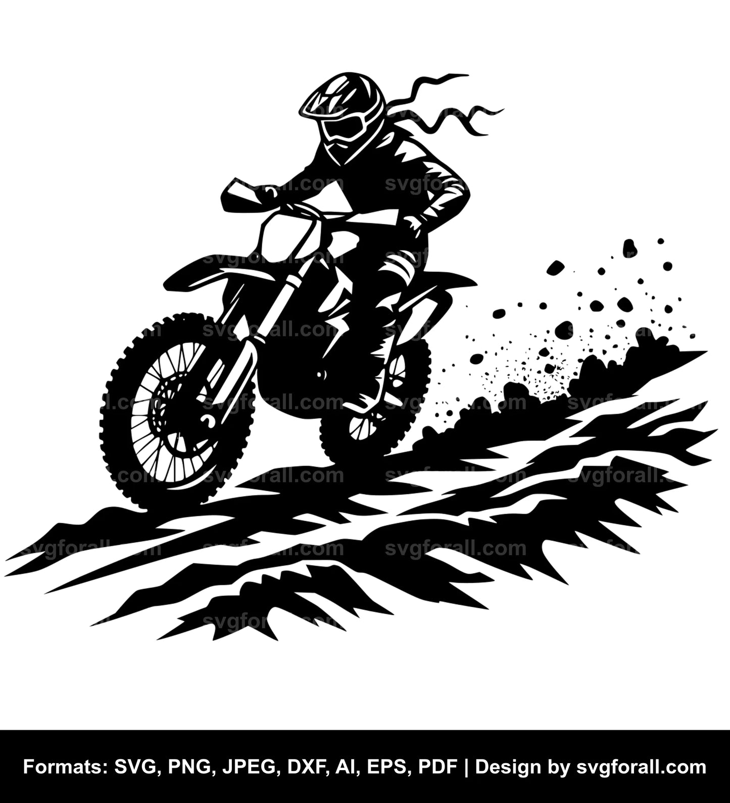 Dirt Bike Rider SVG