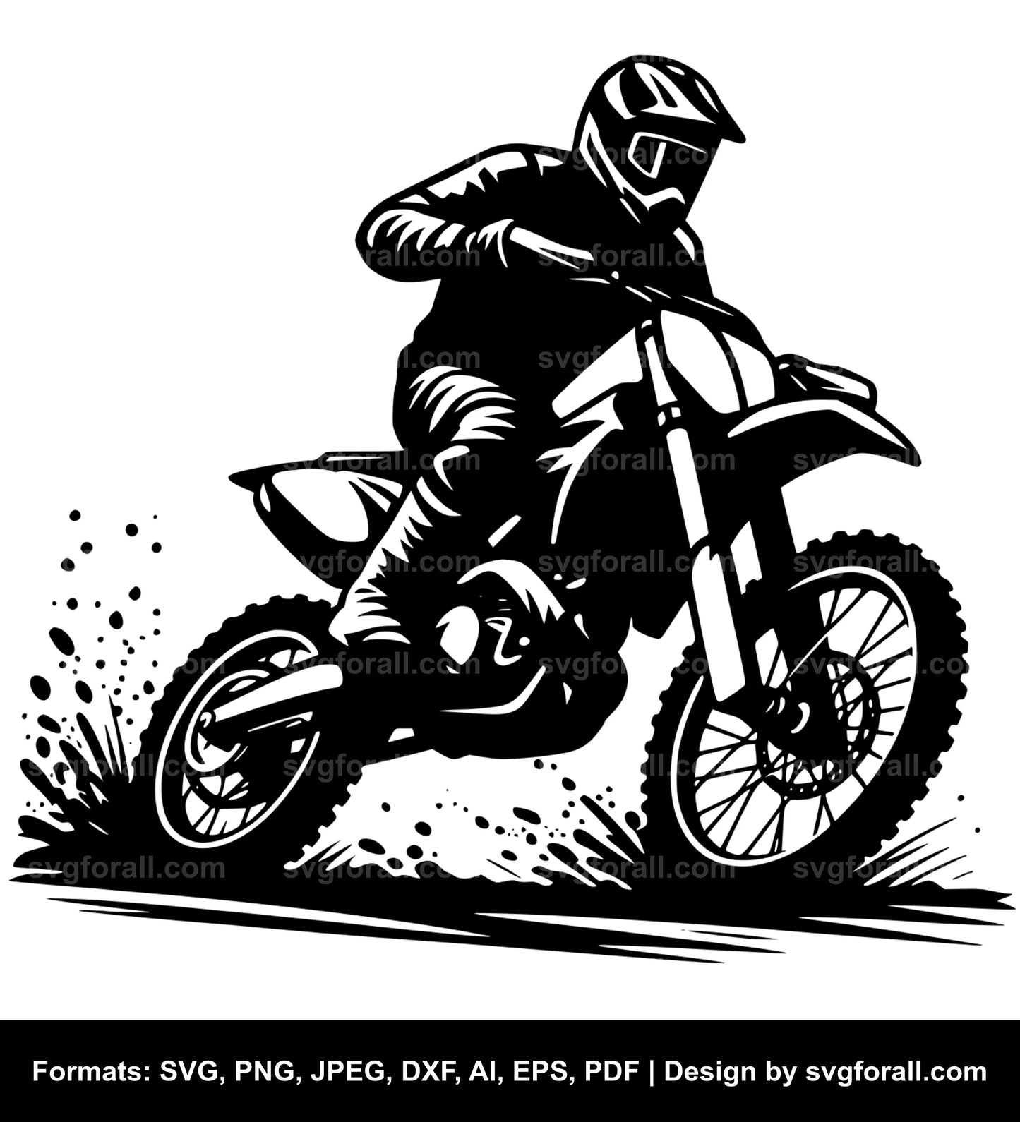 Dirt Bike Rider SVG Design