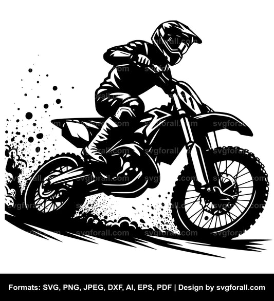 Dirt Bike Rider SVG PNG