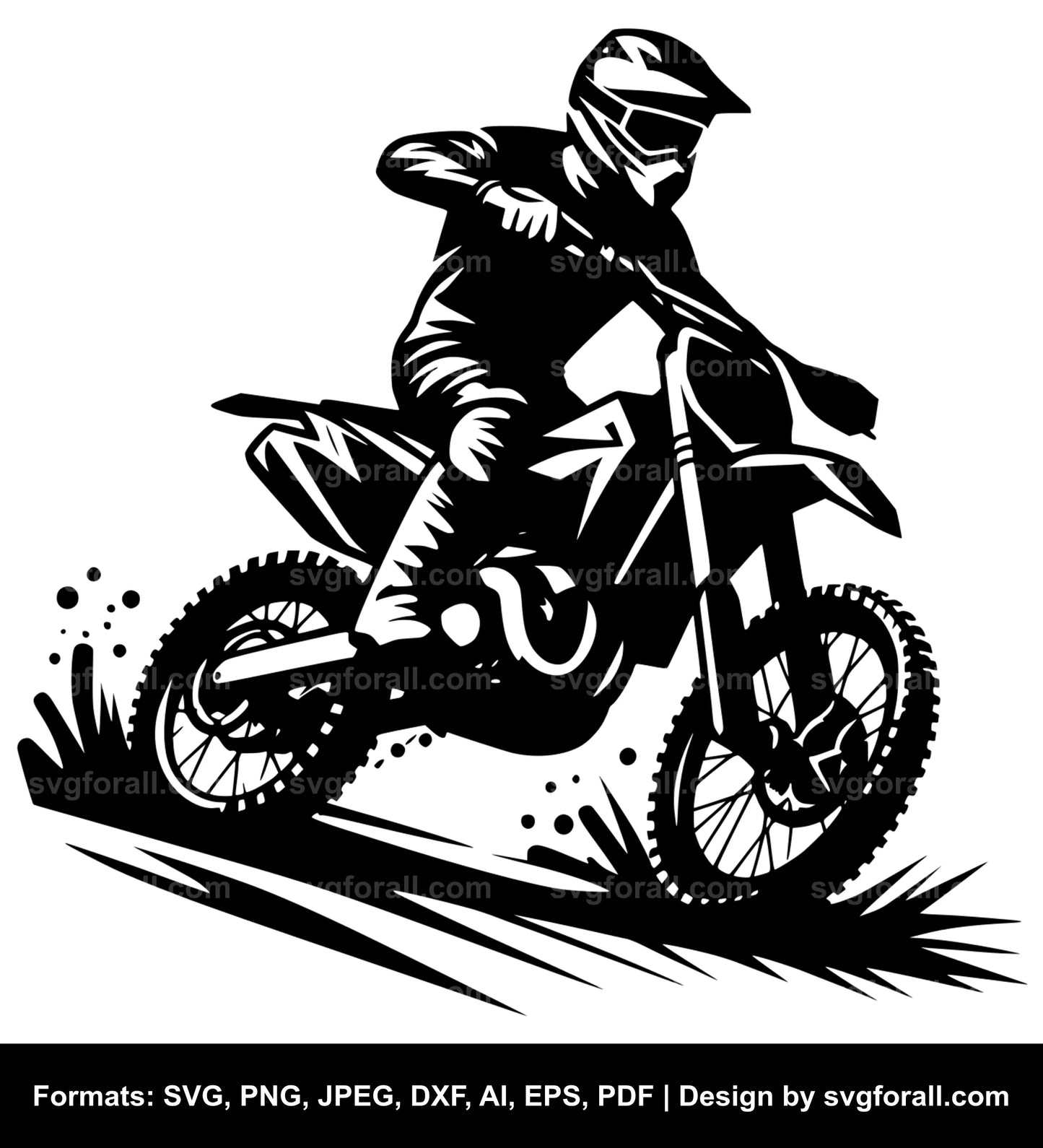 Dirt Bike Rider Vector SVG