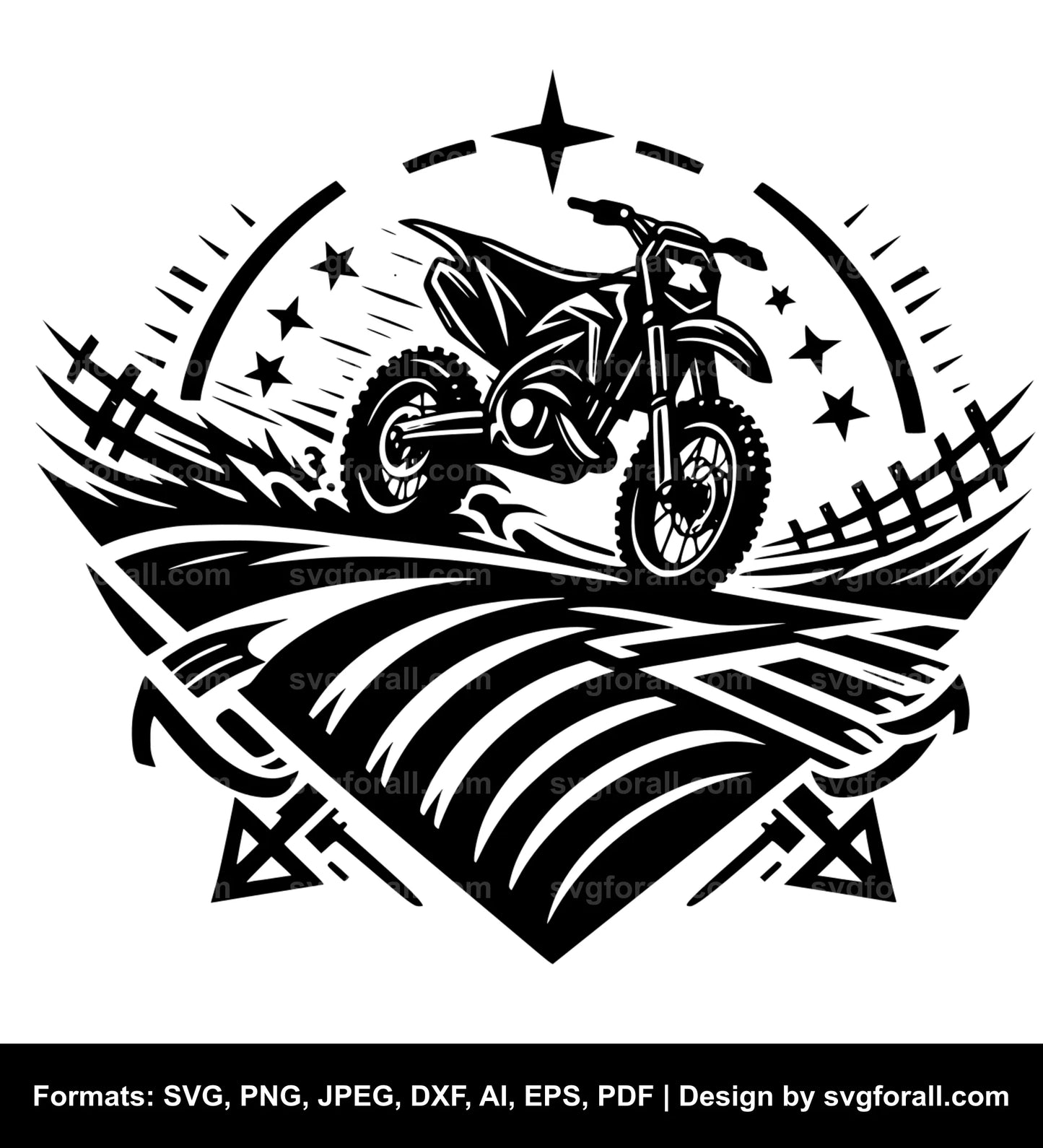 Dirt Bike Track SVG File