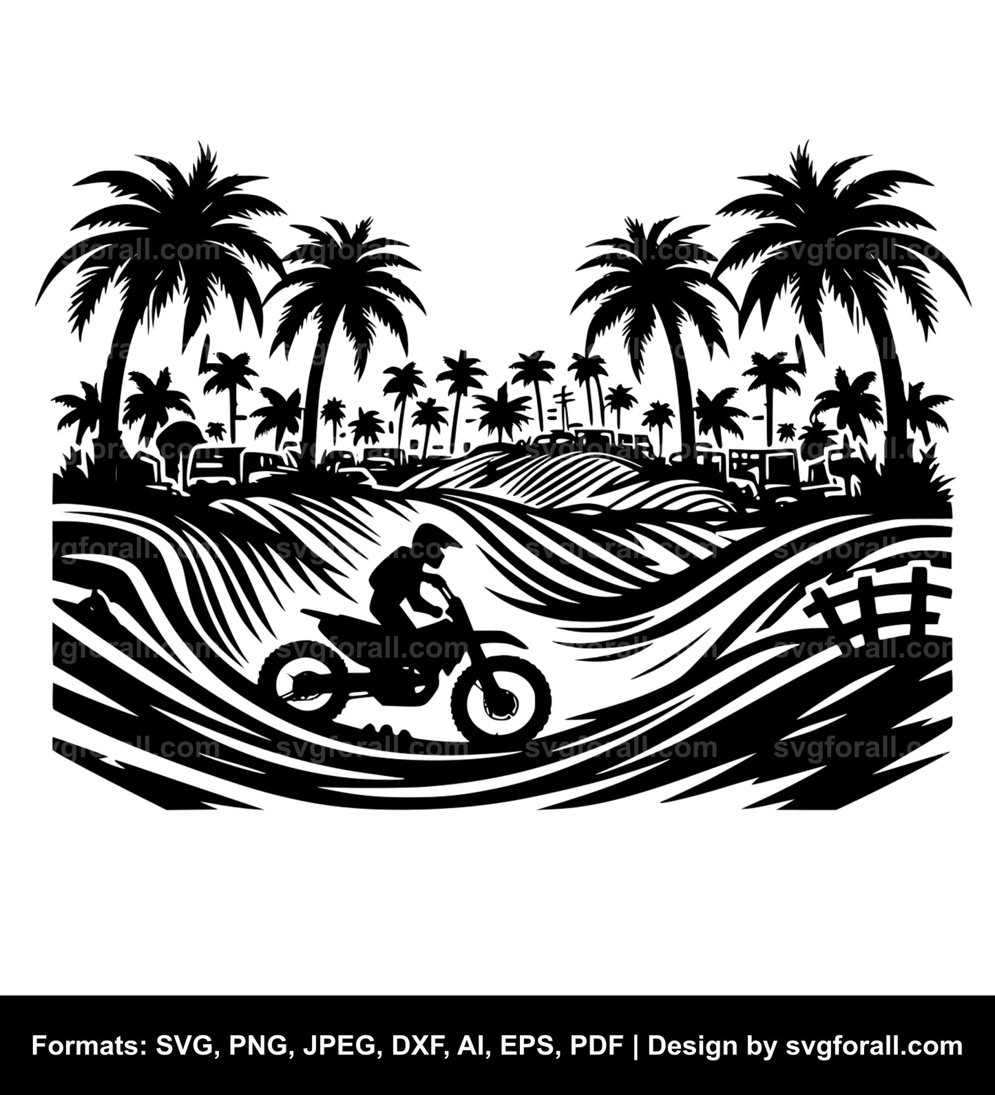 Dirt Bike Track SVG PNG