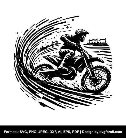 Dirt Bike Track Vector SVG