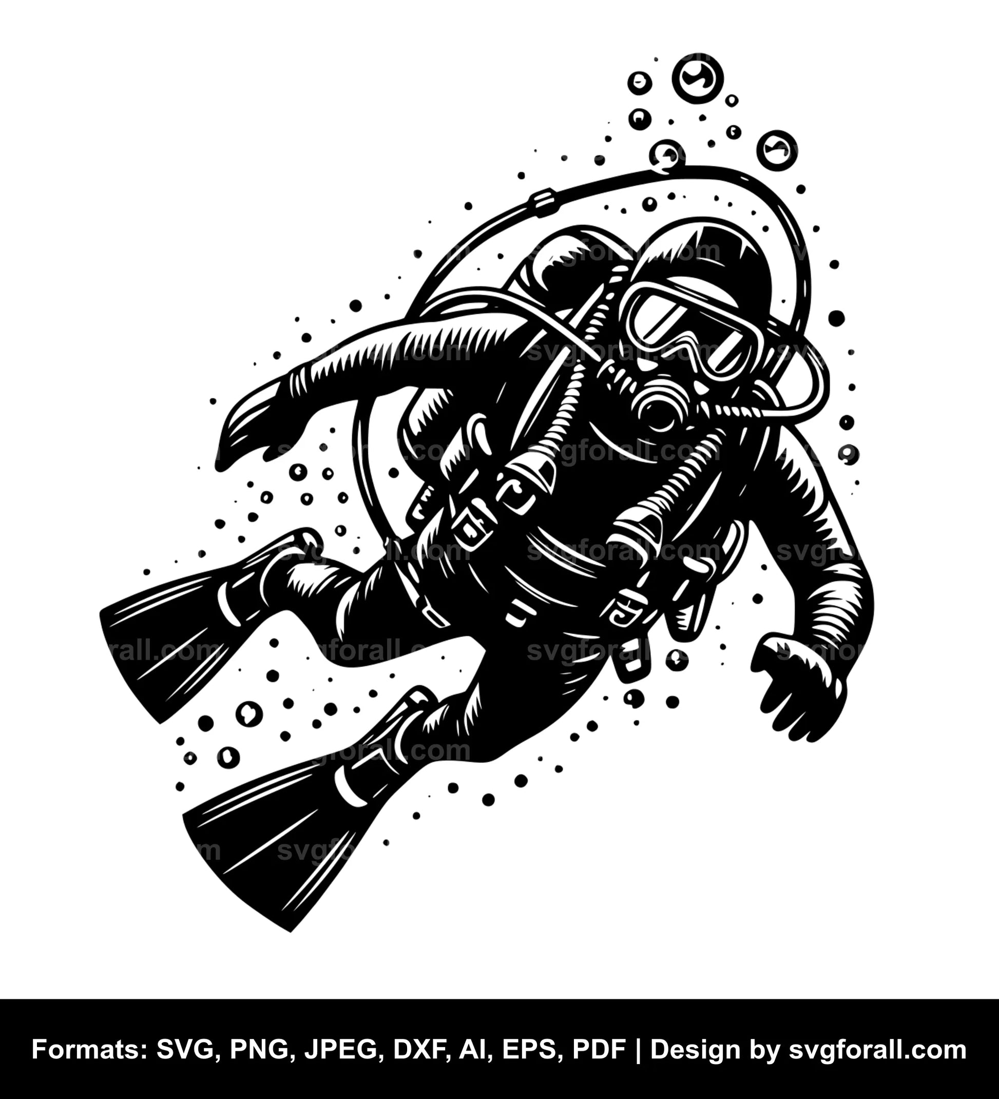 Diver SVG Design