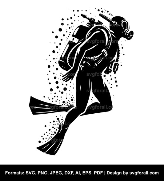 Diver SVG Vector