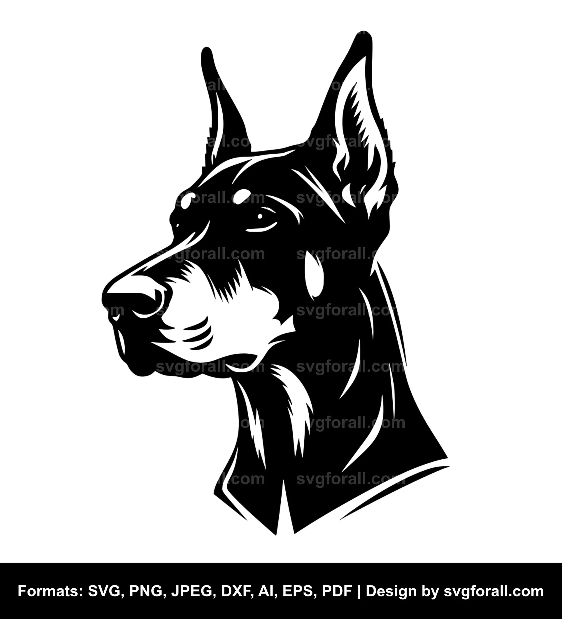 Doberman Pinscher Dog Cricut SVG