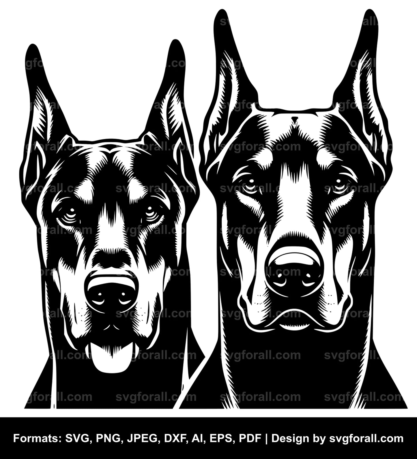 Doberman Pinscher Dog SVG Vector