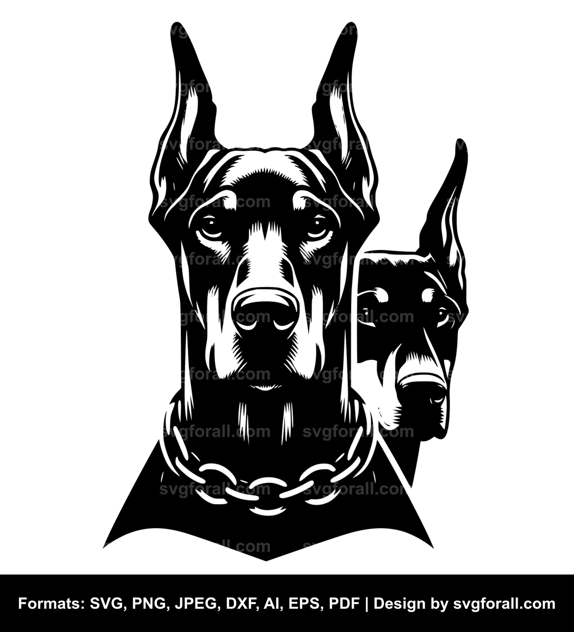 Doberman Pinscher Dog Vector SVG