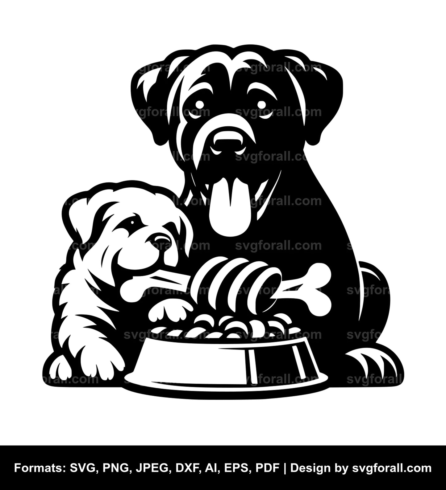 Dog Eating SVG File