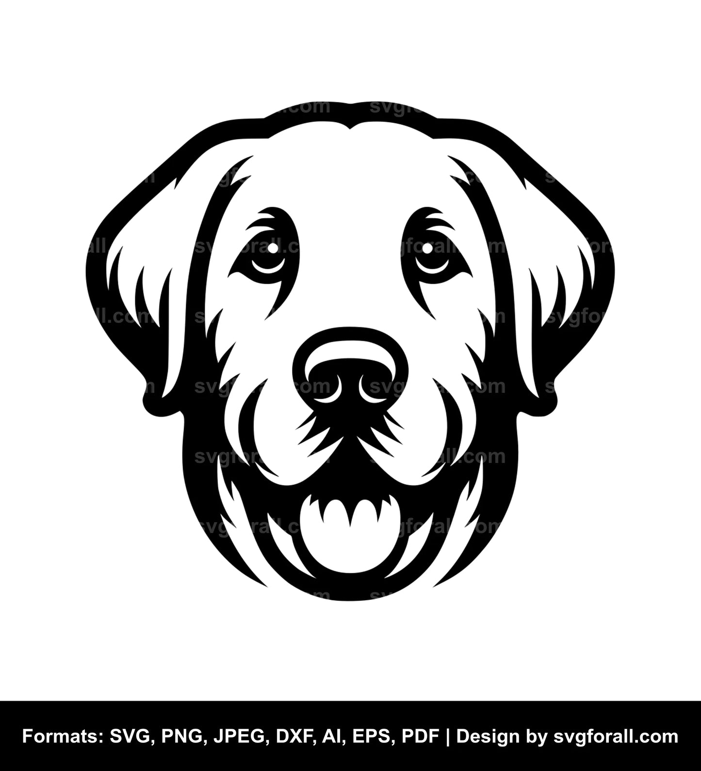 Dog Face SVG Design