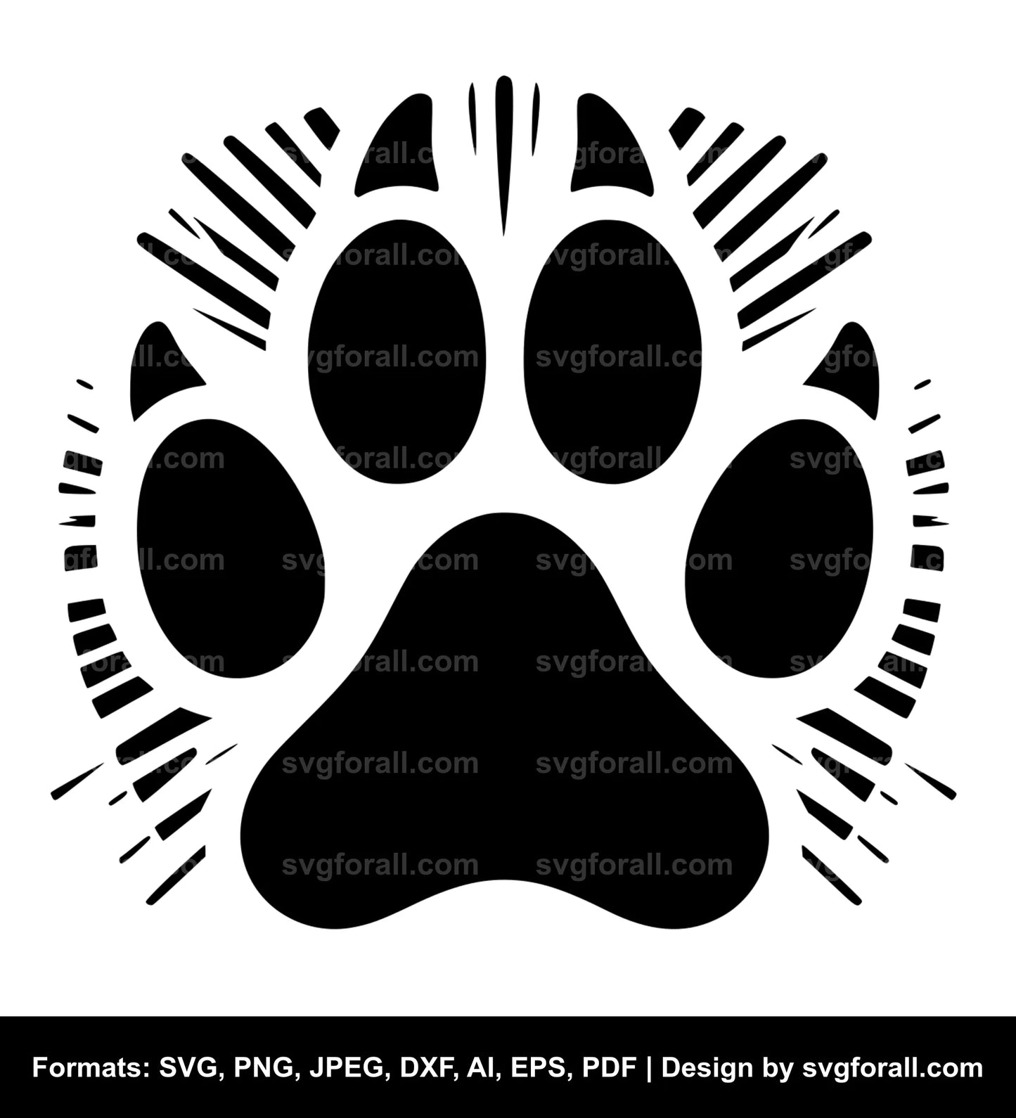 Dog Footprint Cricut SVG