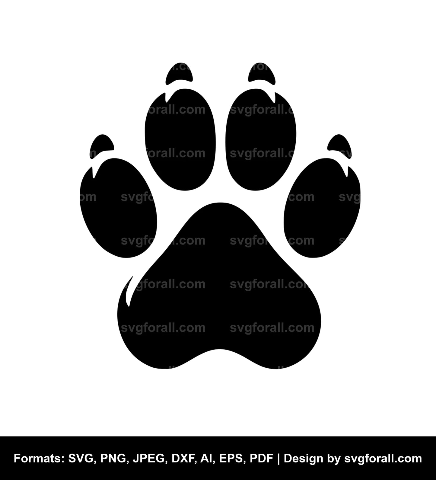 Dog Footprint SVG File